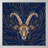 Capricorn Zodiac Sign | Digitale Zodiac-afdrukken Poster (Voorkant)