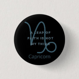 Capricorn Zodiac Sign Fun Quote Blue Birthday Ronde Button 3,2 Cm