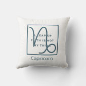Capricorn Zodiac Sign Fun Quote Blue Text Birthday Kussen (Achterkant)