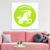 Capricorn, Zodiac Sign, Horoscope, Astrology Canvas Afdruk (Insitu (Woonkamer))