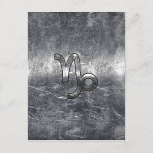 Capricorn Zodiac Sign in grunge nood style Briefkaart