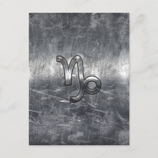 Capricorn Zodiac Sign in grunge nood style Briefkaart (Voorkant)