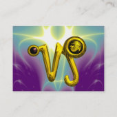 CAPRICORN ZODIAC SIGN JEWEL IN LICHTE WAVEN VISITEKAARTJE (Achterkant)