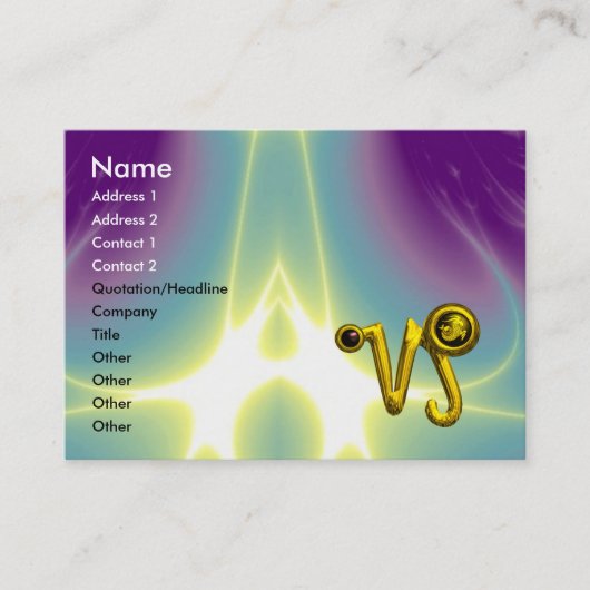 CAPRICORN ZODIAC SIGN JEWEL IN LICHTE WAVEN VISITEKAARTJE (Voorkant)