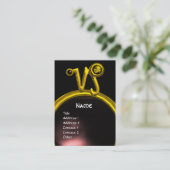 CAPRICORN ZODIAC SIGN JEWEL MONOGRAM VISITEKAARTJE (Staand voorkant)