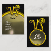 CAPRICORN ZODIAC SIGN JEWEL MONOGRAM VISITEKAARTJE (Voorkant / Achterkant)