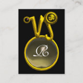 CAPRICORN ZODIAC SIGN JEWEL MONOGRAM VISITEKAARTJE (Achterkant)