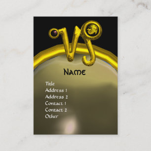 CAPRICORN ZODIAC SIGN JEWEL MONOGRAM VISITEKAARTJE
