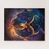 Capricorn Zodiac Sign Jigzaag Puzzle Legpuzzel (Horizontaal)