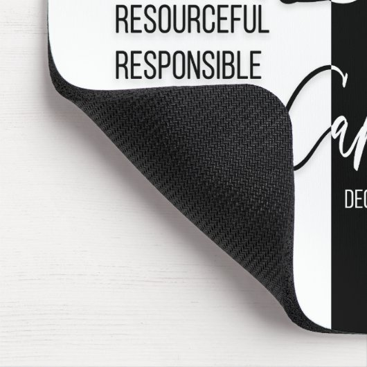 Capricorn Zodiac Sign Mousepad, zwart-wit Muismat (Hoek)