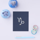 Capricorn Zodiac Sign navy blue koolstofvezel stij Flyer (Enkel)