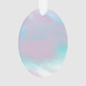 Capricorn Zodiac Sign on Mother of Pearl Style Ornament (achterkant)