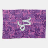 Capricorn Zodiac Sign Pink Digital Camouflage Theedoek (Horizontaal)