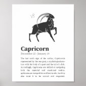Capricorn Zodiac Sign poster (Voorkant)