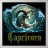 Capricorn Zodiac Sign Poster (Voorkant)