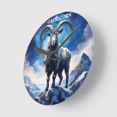 Capricorn Zodiac Sign Poster Ronde Klok (Hoek)