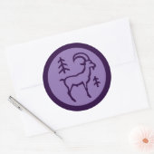 Capricorn Zodiac Sign Ronde Sticker (Envelop)
