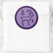 Capricorn Zodiac Sign Ronde Sticker (Tas)
