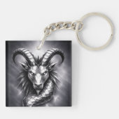 capricorn zodiac sign sleutelhanger (Achterkant)