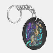 Capricorn Zodiac Sign Sleutelhanger (Voorkant Links)