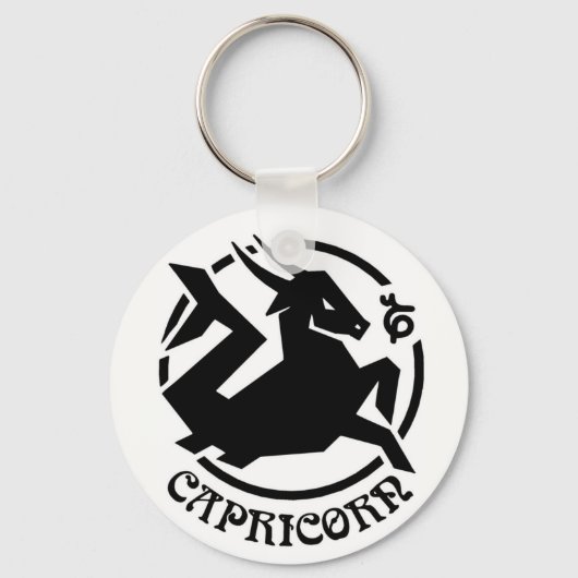 Capricorn Zodiac Sign Sleutelhanger (Voorkant)