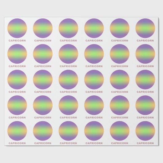 Capricorn Zodiac Sign Stijlvol gradiënt Cadeaupapier (Vlak)