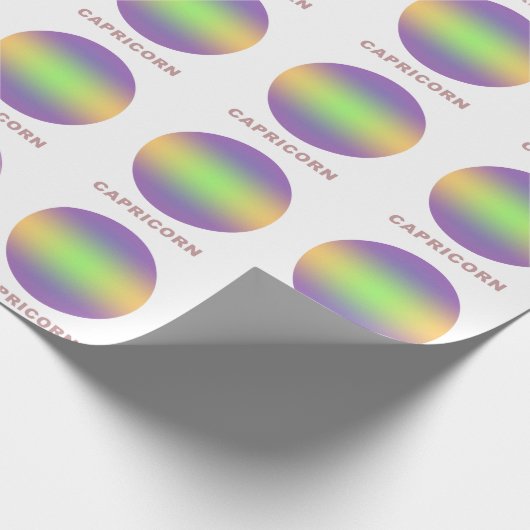 Capricorn Zodiac Sign Stijlvol gradiënt Cadeaupapier (Hoek)