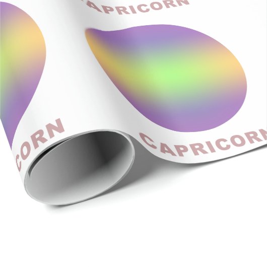 Capricorn Zodiac Sign Stijlvol gradiënt Cadeaupapier (Rol Hoek)