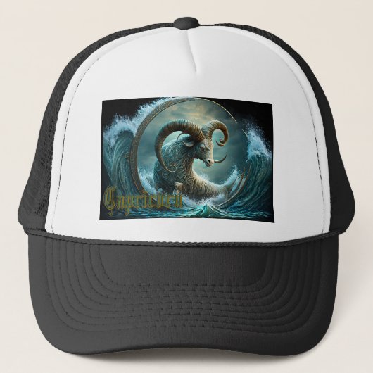 Capricorn Zodiac Sign Trucker Pet (Voorkant)