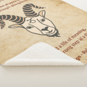 Capricorn Zodiac Sign with Affirmations Sherpa Deken (3/4)