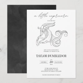 Capricorn Zodiac Star Sign Astrology Baby shower Kaart