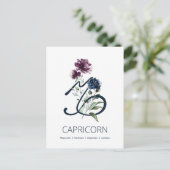 Capricorn Zodiac Star Sign Briefkaart (Staand voorkant)