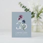 Capricorn Zodiac Star Sign Briefkaart (Staand voorkant)