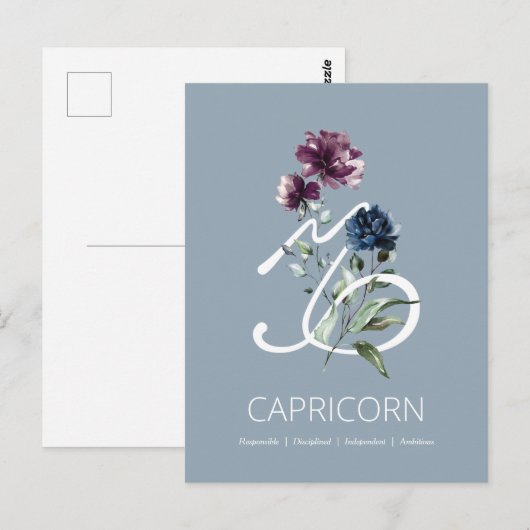 Capricorn Zodiac Star Sign Briefkaart (Voorkant / Achterkant)
