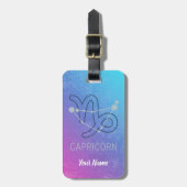 Capricorn Zodiac Star Sign Horoscope Constellatie Bagagelabel (Voorkant verticaal)