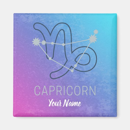 Capricorn Zodiac Star Sign Horoscope Constellatie Magneet (Voorkant)