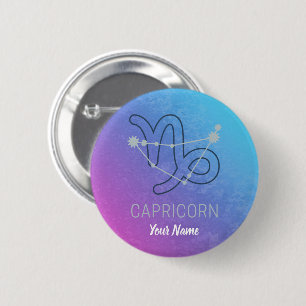 Capricorn Zodiac Star Sign Horoscope Constellatie Ronde Button 5,7 Cm