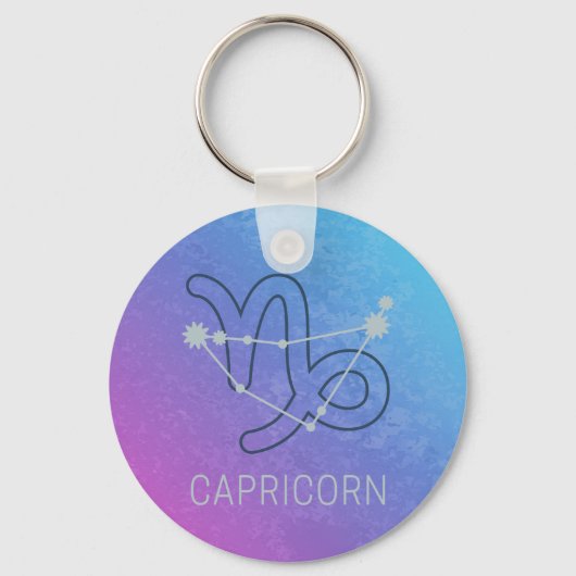 Capricorn Zodiac Star Sign Horoscope Constellatie Sleutelhanger (Voorkant)