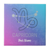 Capricorn Zodiac Star Sign Horoscope Constellatie Tegeltje (Voorkant)