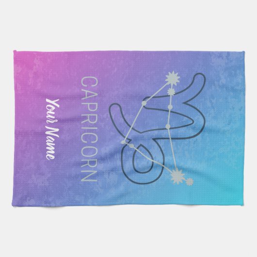 Capricorn Zodiac Star Sign Horoscope Constellatie Theedoek (Horizontaal)