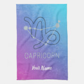 Capricorn Zodiac Star Sign Horoscope Constellatie Theedoek (Verticaal)
