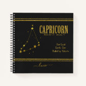 Capricorn Zodiac Star Sign Notitieboek (Voorkant)