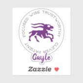 Capricorn Zodiac Star Sign Traits Sticker (Vel)