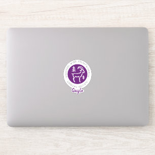 Capricorn Zodiac Star Traits Paars Sticker
