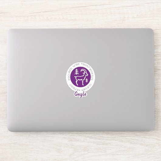 Capricorn Zodiac Star Traits Paars Sticker (Computer)
