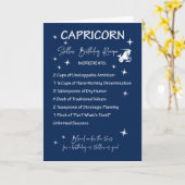 Capricorn Zodiac Stellar Verjaardagsrecept Kaart (Gele Bloem)