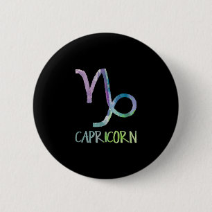 Capricorn Zodiac Symbol Astrology Zee Goat Gift Ronde Button 5,7 Cm