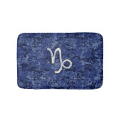 Capricorn Zodiac Symbol Blue Digital Camouflage Badmat (Voorkant)