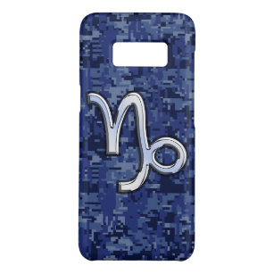 Capricorn Zodiac Symbol Blue Digital Camouflage Case-Mate Samsung Galaxy S8 Hoesje