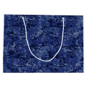 Capricorn Zodiac Symbol Blue Digital Camouflage Groot Cadeauzakje (Achterkant)